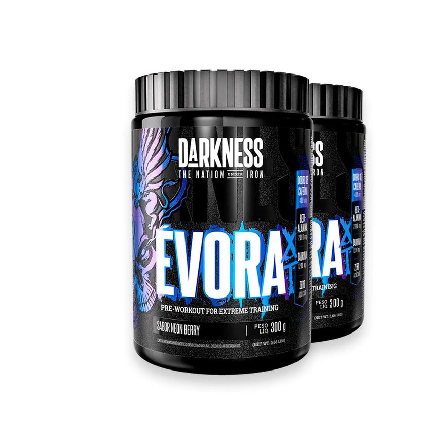 Darkness Kit 2 Pré Treino Évora Xt Neon Berry 300g