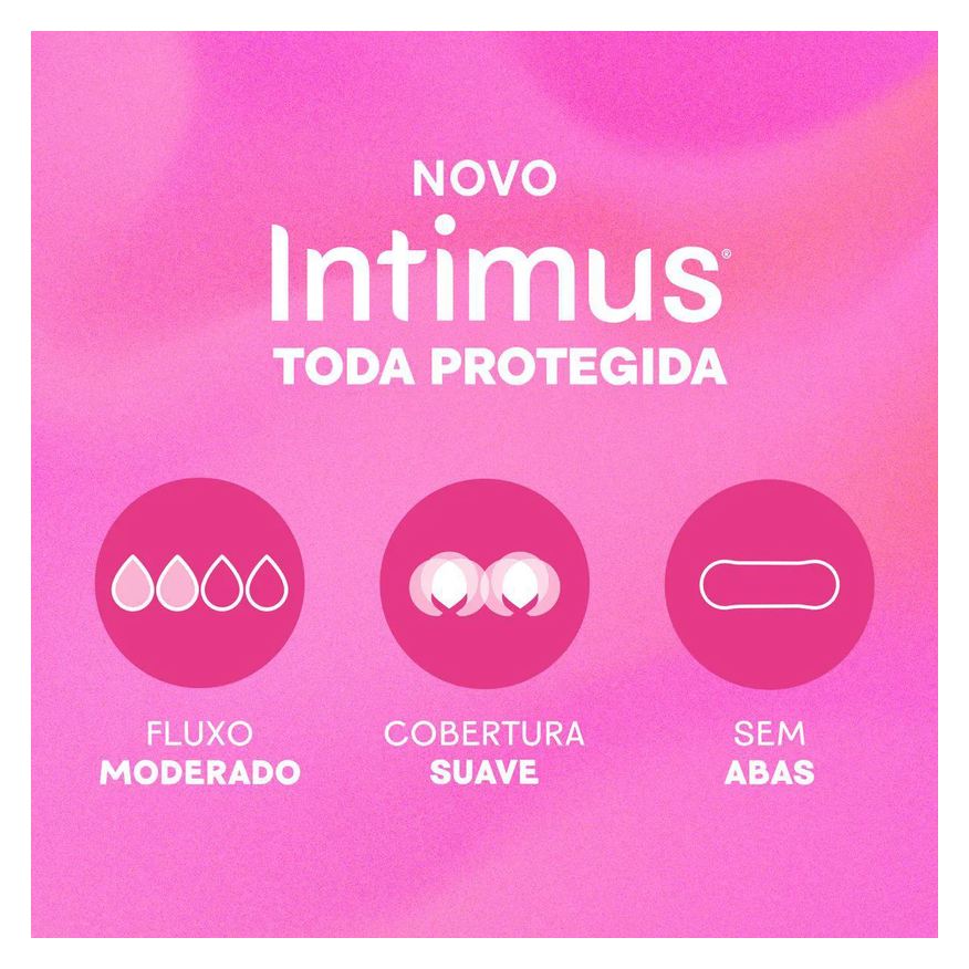 Intimus Absorvente Toda Protegida Cobertura Suave Sem Abas com 8 unidades