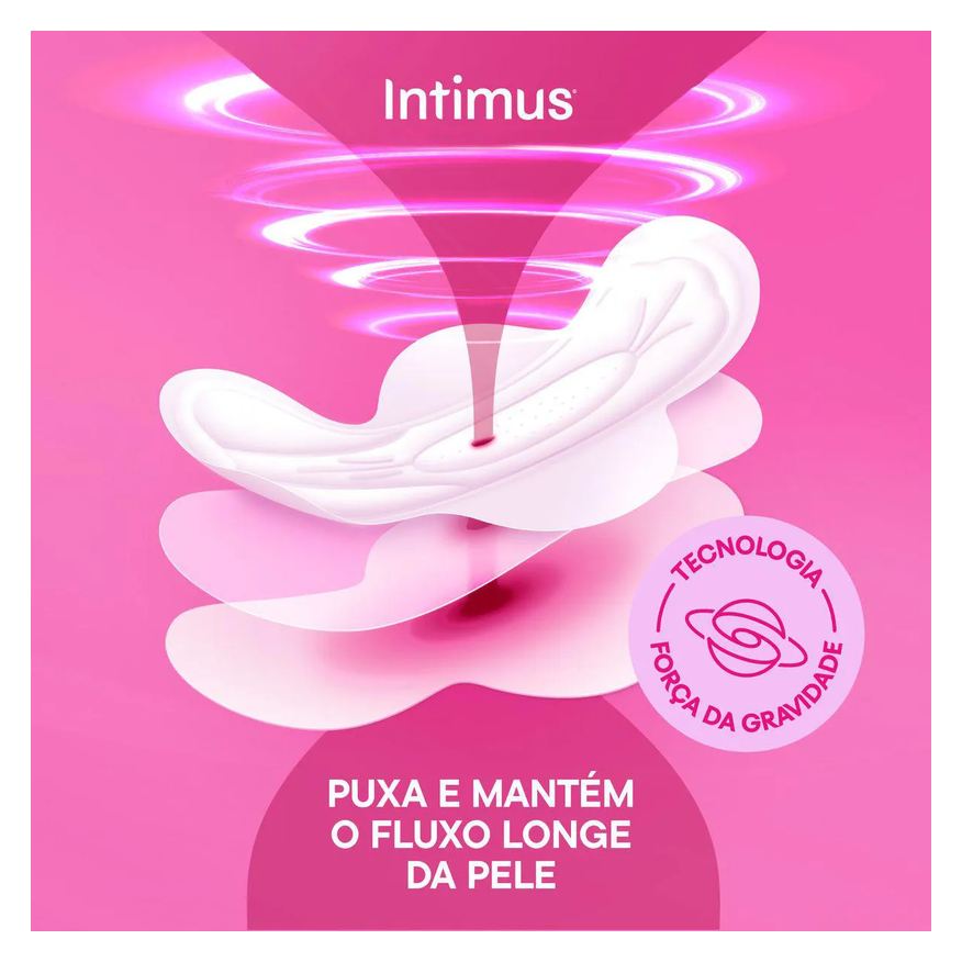 Intimus Absorvente Toda Protegida Cobertura Suave Com Abas com 32 unidades
