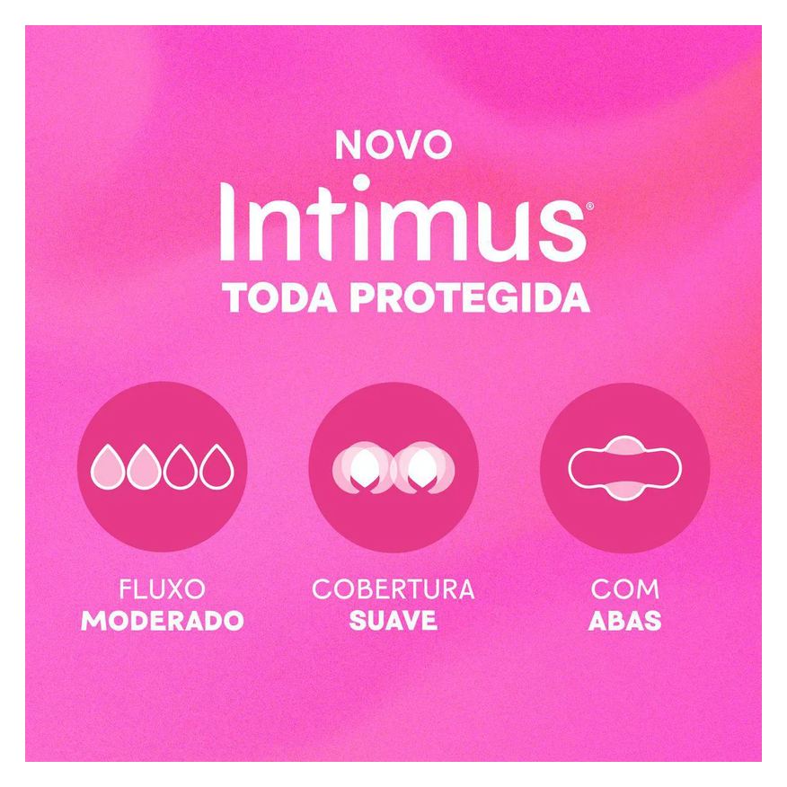 Intimus Absorvente Toda Protegida Cobertura Suave Com Abas com 16 unidades