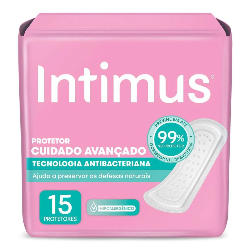 Intimus Protetor Diário Tecnologia Antibacteriana 15 Unidades