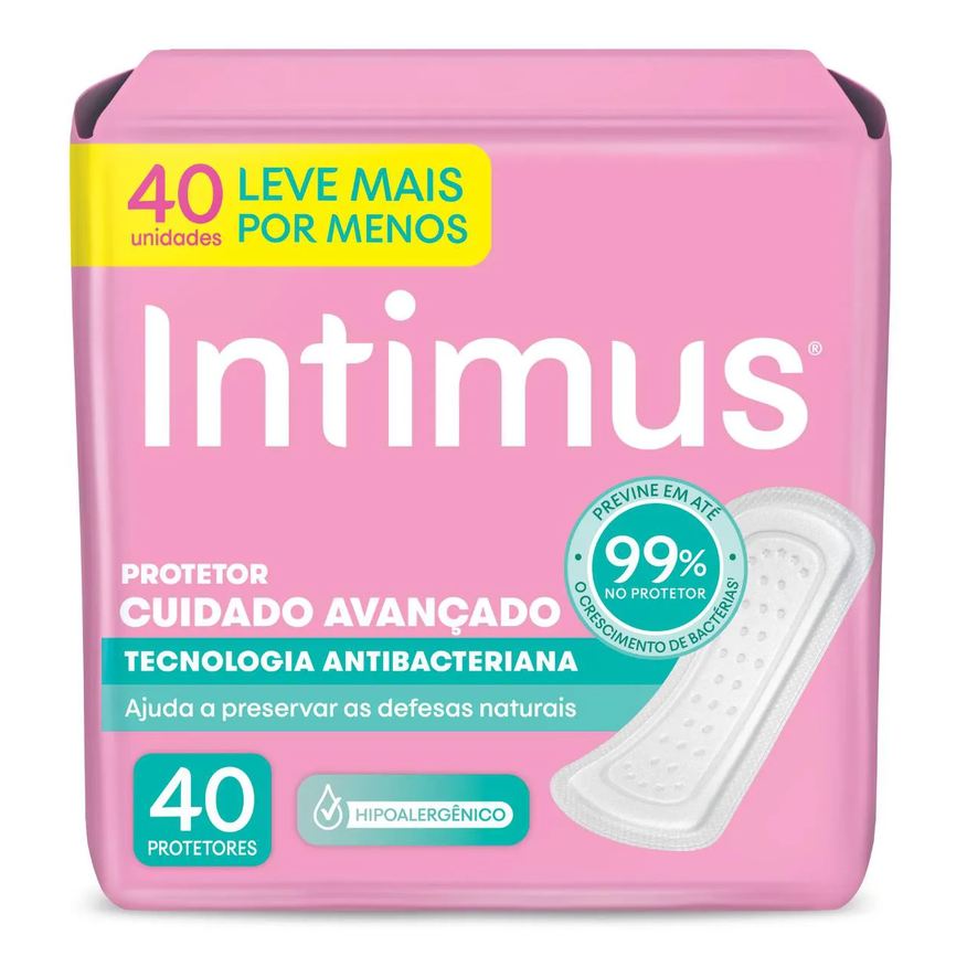 Intimus Protetor Diário Tecnologia Antibacteriana 40 Unidades