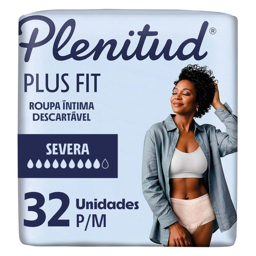 Íntima Roupa Descartável Feminina Plenitud Plus Fit P/M 32 unidades