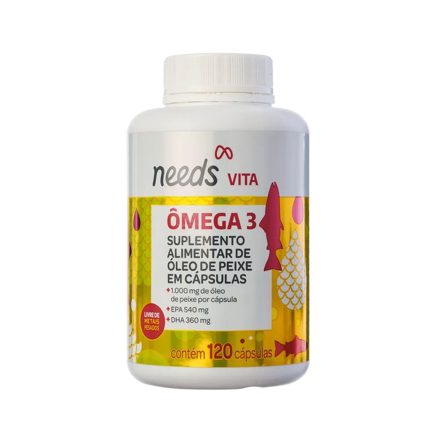 Needs Vita Ômega 3 1000mg EPA e DHA 120 cápsulas