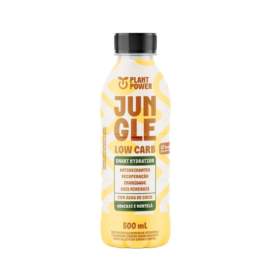 Jungle Isotônico Low Carb Plant Power Abacaxi com Hortelã 500ml