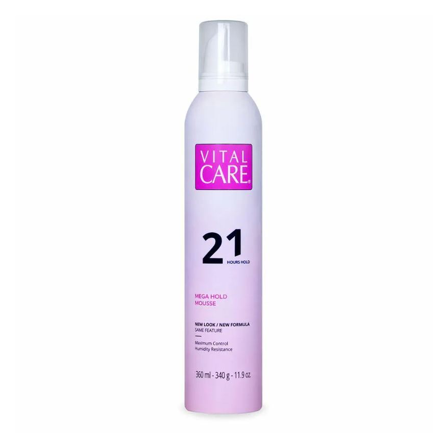 Vitalcare Hair Mousse Vital Care Mega Hold 21 Horas 360ml