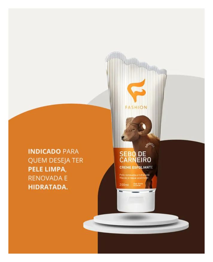 de Sebo Carneiro Creme Esfoliante 200ml Fashion