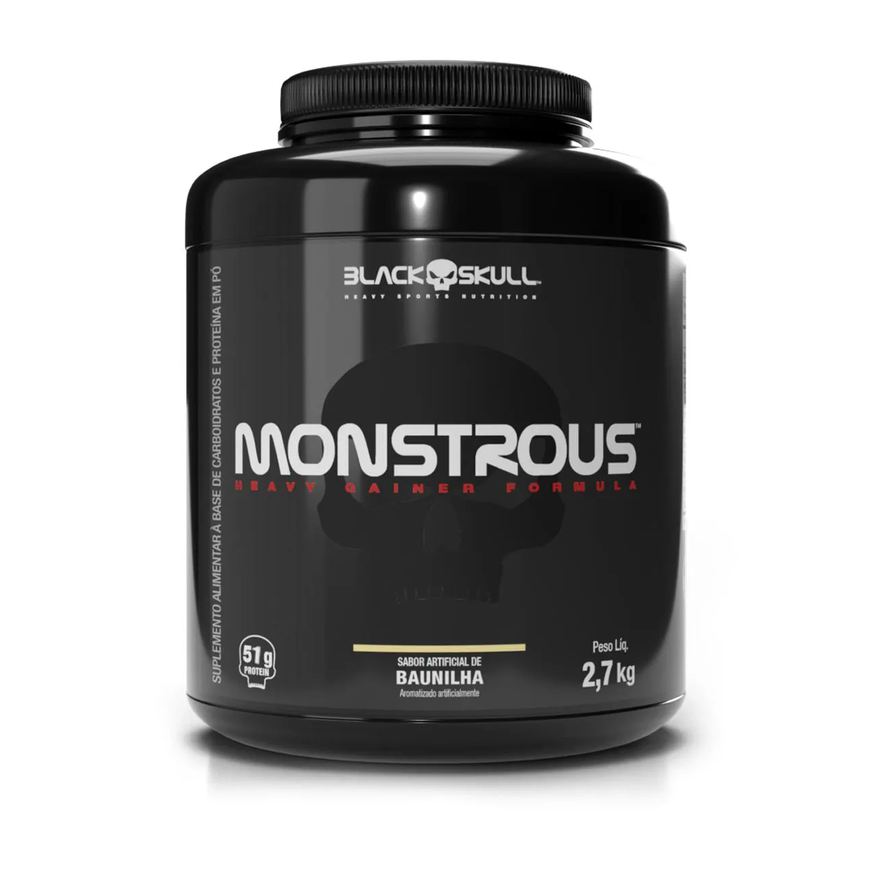 Black Skull Hipercalórico Monstrous - 6lb - 2,7kg Baunilha