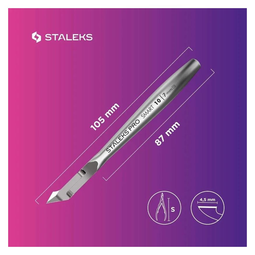 de Alicate Cutícula Profissional Staleks Ns-10-7 Inoxidável