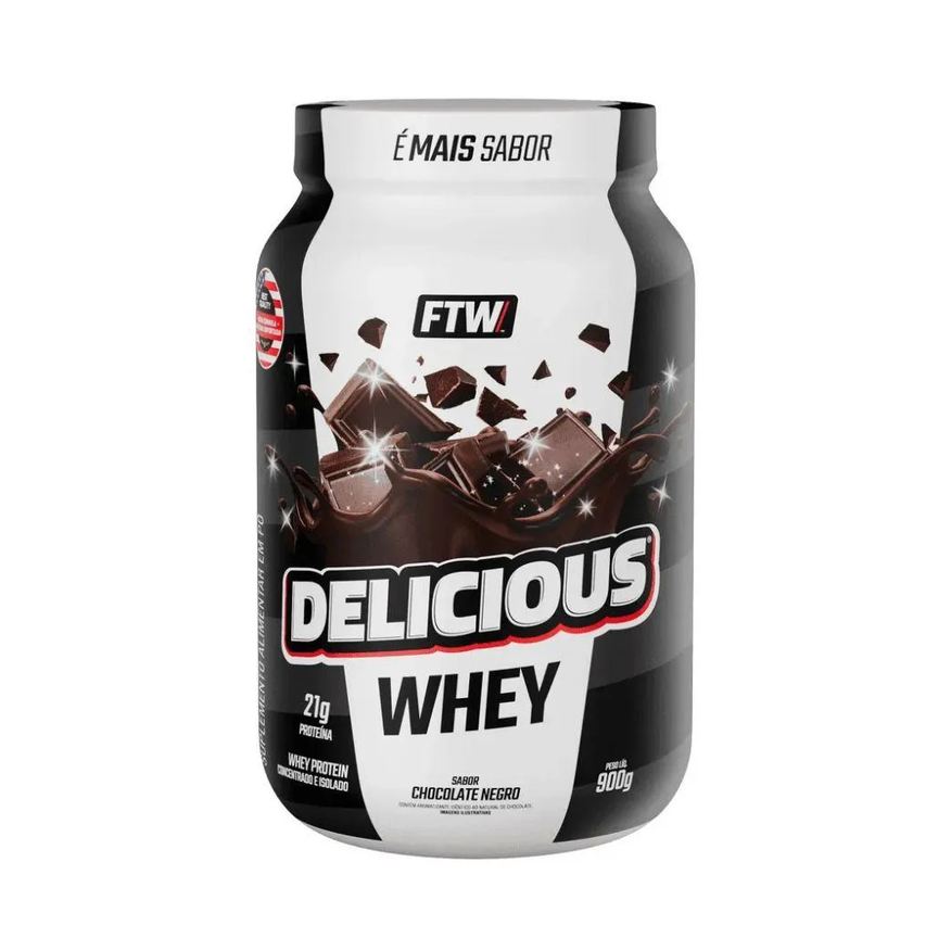 Ftw Sports Nutrition Delicious Whey (900g) - Sabor: Chocolate Negro