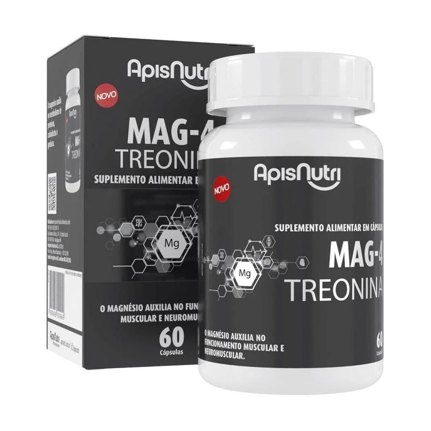 Apisnutri Mag-4 + Treonina (60 Cápsulas) - Padrão: Único