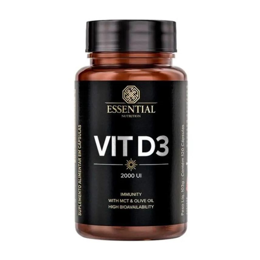 Essential Nutrition Vit D3 2000ui (120 Cápsulas) - Padrão: Único
