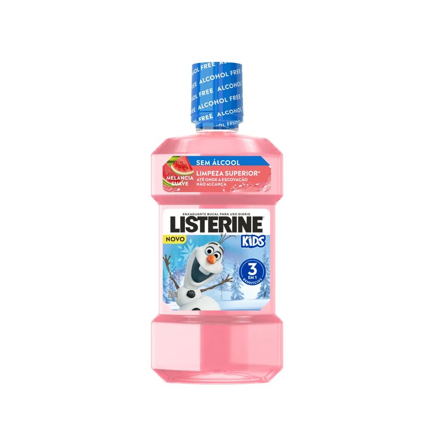 Listerine Enxaguante Bucal Infantil Frozen 3 em 1 Melancia Suave 250ml