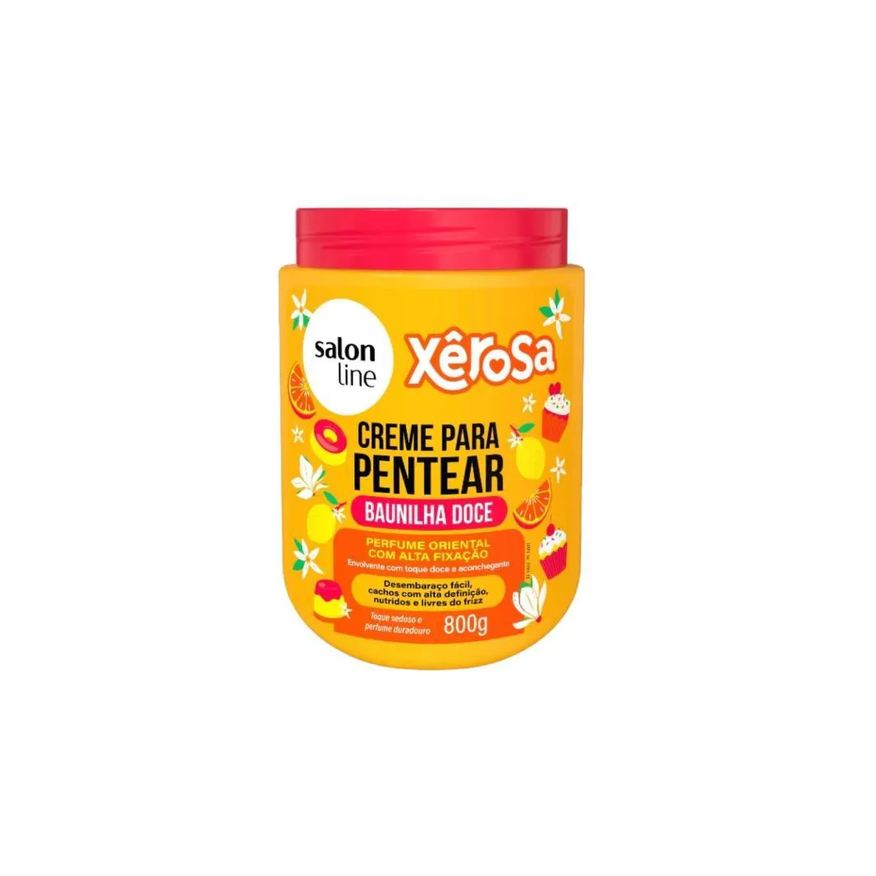 Salon Line Creme Xêrosa Baunilha Doce Pentear Cacheados 800g
