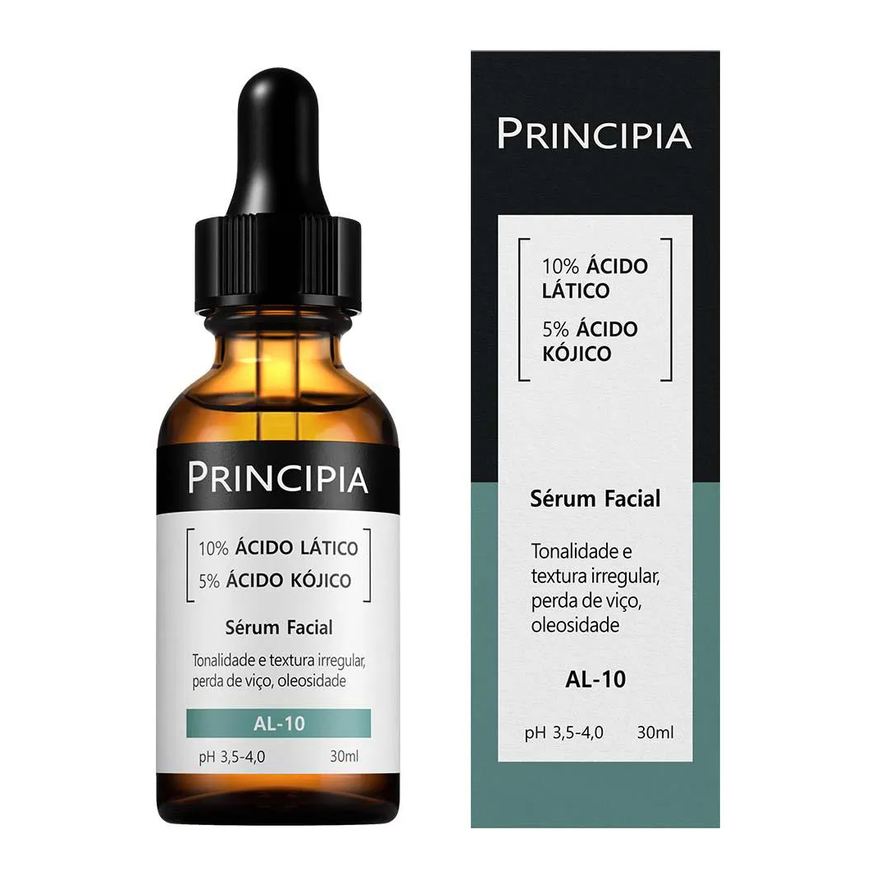 Principia Sérum 10% Ácido Lático + 5% Ácido Kójiko Skincare Al - 10 com 30ml