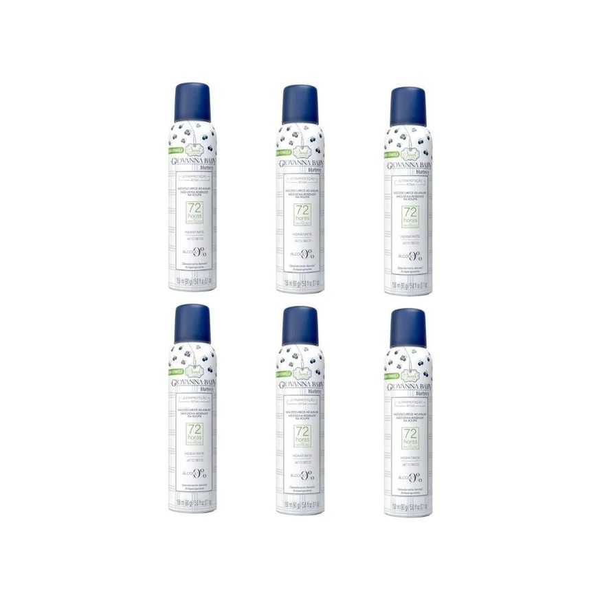 Giovanna Baby Desodorante Aero 150ml Blueberry-Kit C/6Un