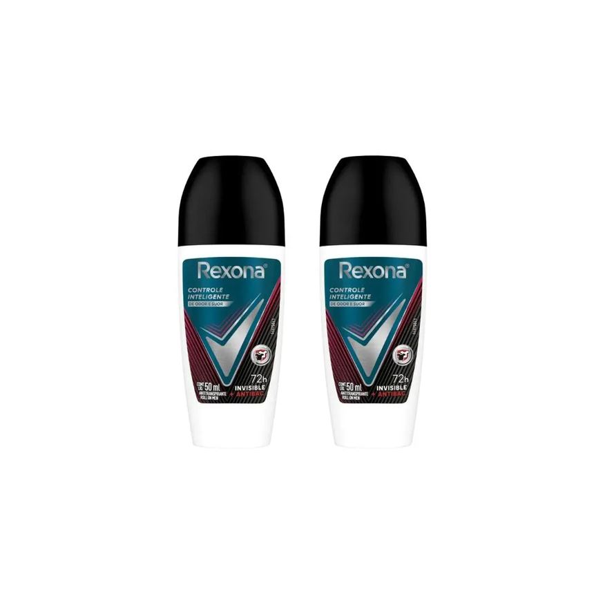 Rexona Desodorante Roll-On 50ml Masc Antibact Invisible-2Un