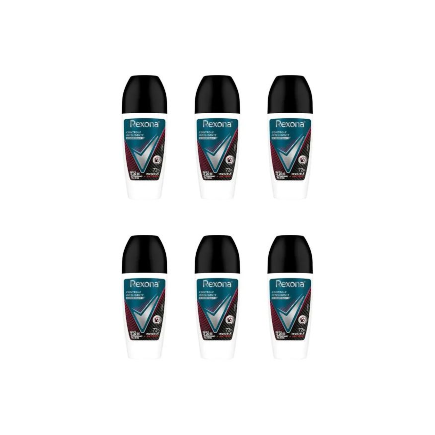 Rexona Desodorante Roll-On 50ml Masc Antibacte Invisible-6Un
