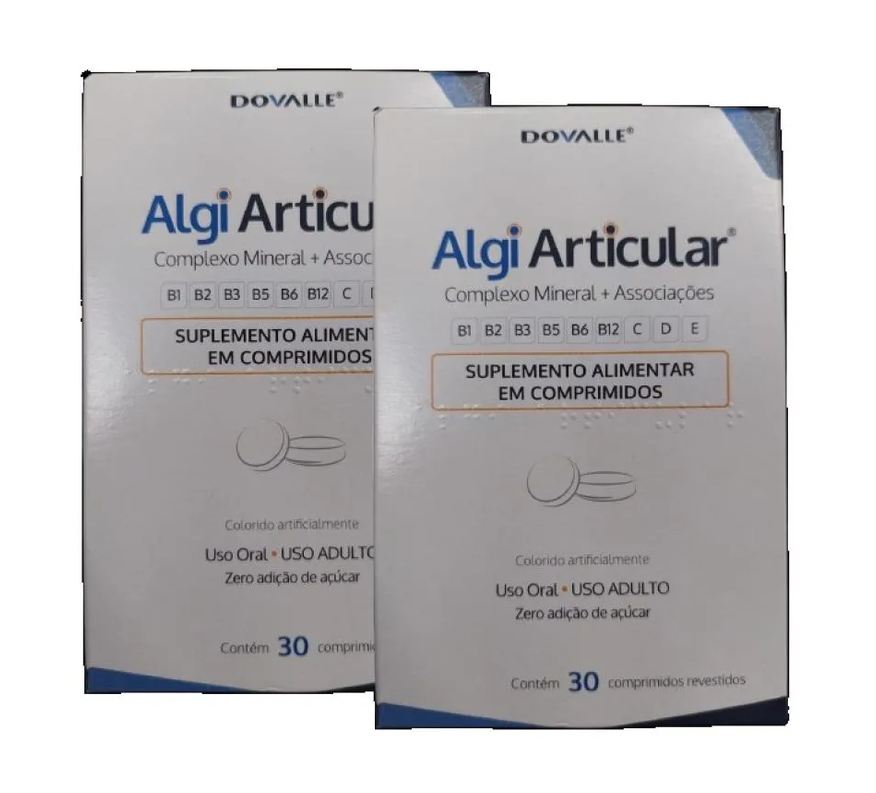 Dovalle Kit 2 Suplemento Alimentar Algi Articular 30 Comprimidos