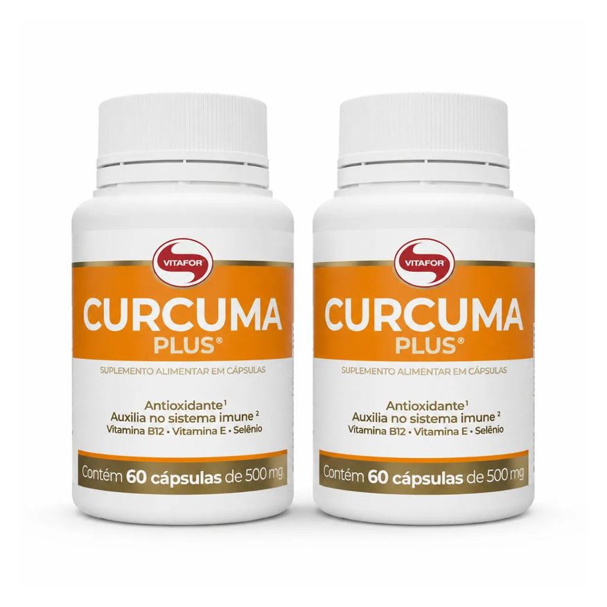 Vitafor Kit 2x Cúrcuma Plus 500mg 60 Cápsulas