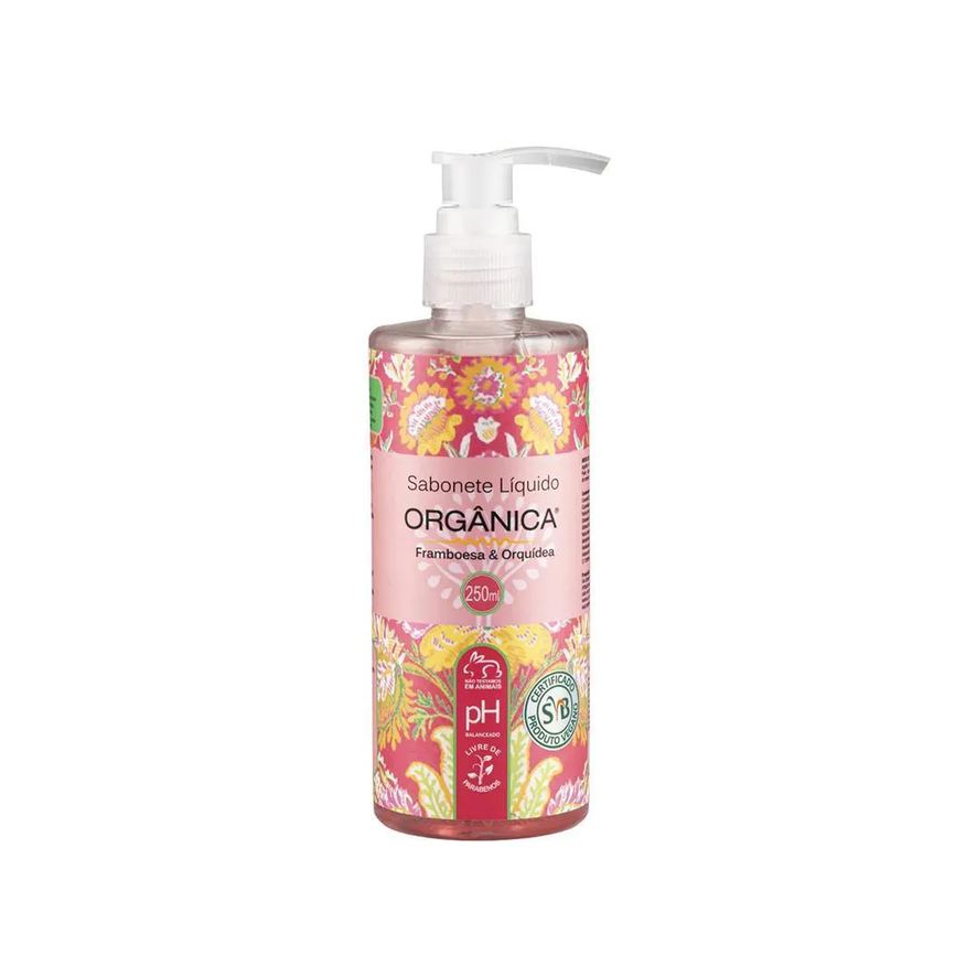 Organica Orgânica Framboesa e Orquídea Sabonete Liquido 250ml