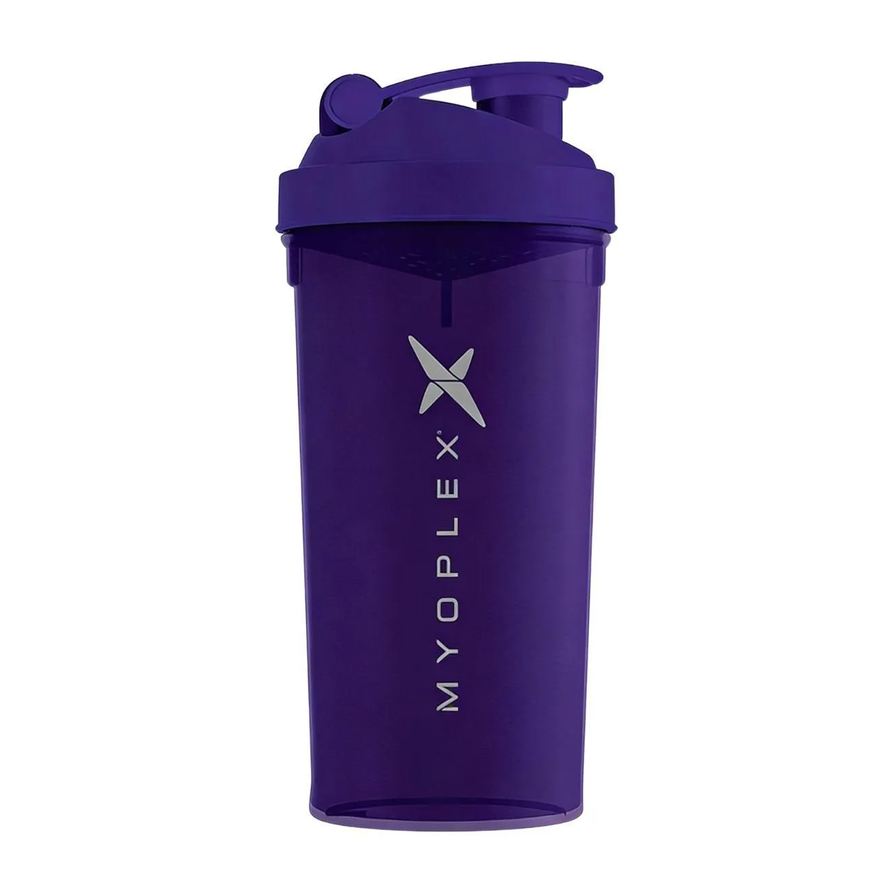 Myoplex Coqueteleira Shake Bpa Free Funcional Anatomic 700ml Roxo com Cinza