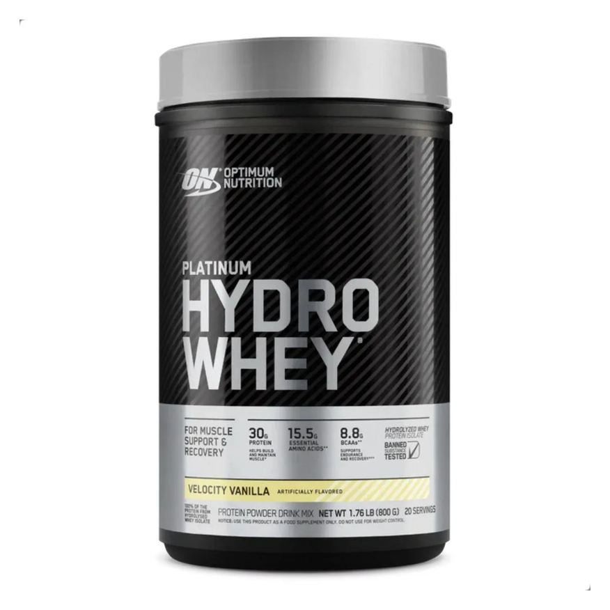 Optimum Nutrition Whey Protein Platinum Hydro 800g 1,76 Lbs Baunilha