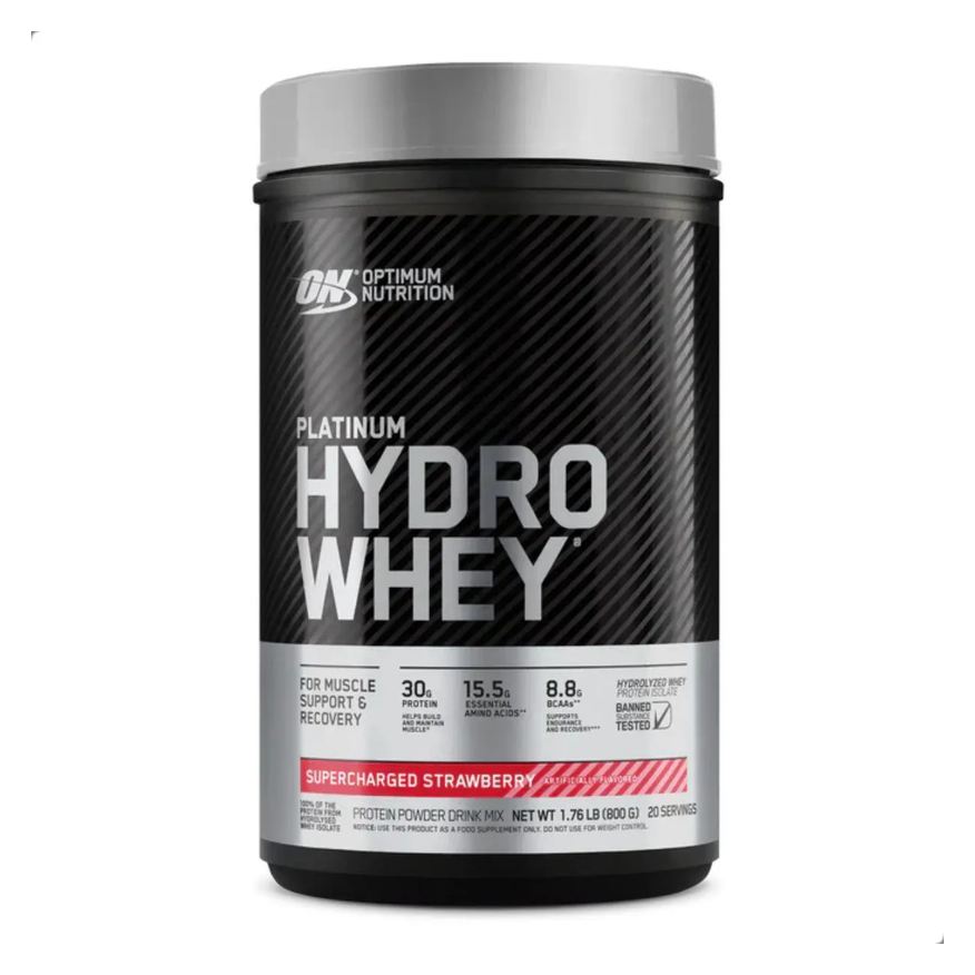 Optimum Nutrition Whey Protein Platinum Hydro 800g 1,76 Lbs Morango