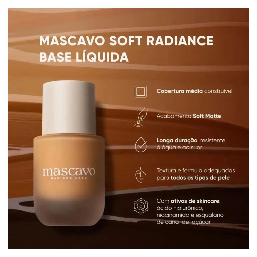 Líquida Base Mascavo Soft Radiance 30ml - 32C