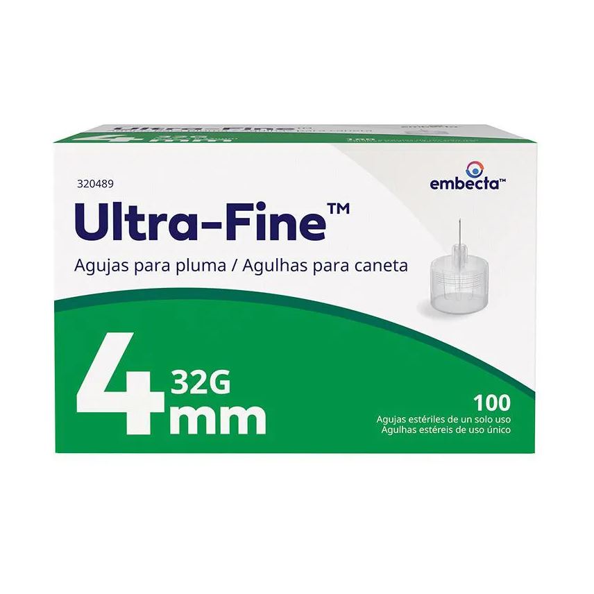 Ultra fine Agulha para Caneta Aplicadora de Insulina BD Ultra-Fine Nano 4mm - 100 unidades