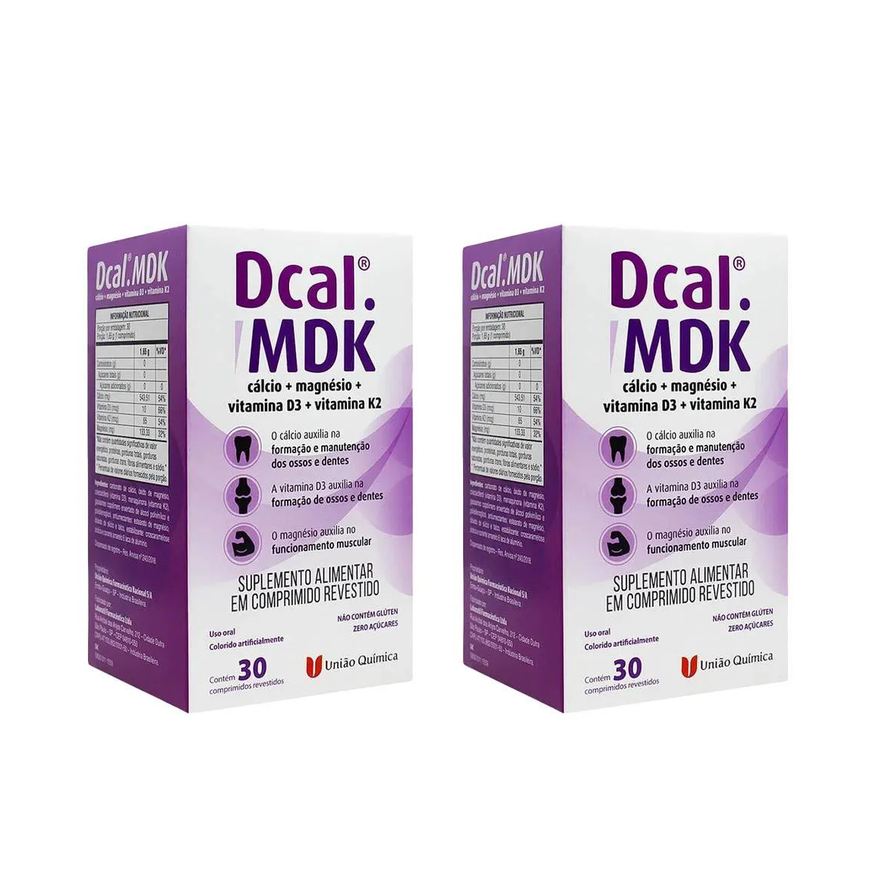 União Química Dcal Mdk Suplemento Kit 2 - 30 Cpr - Uniao Quimica