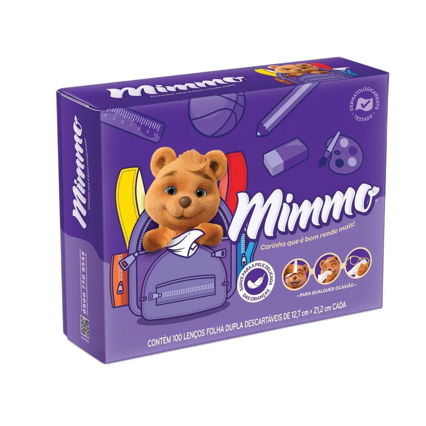 Lenço Mimmo de Papel Box com 100 Unidades