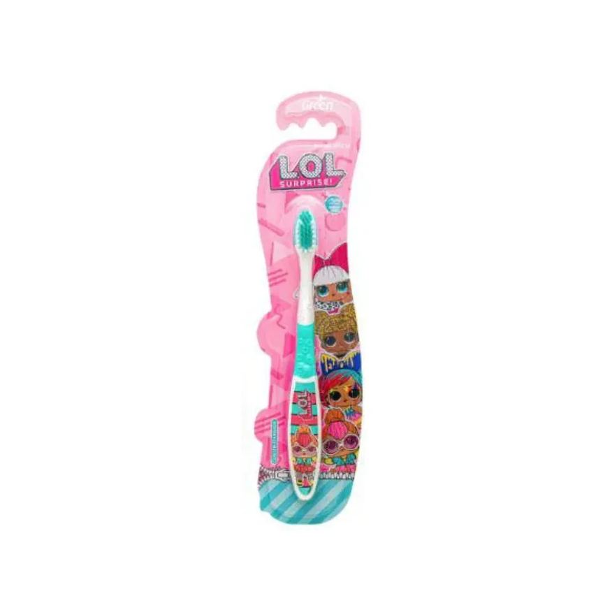 Green Escova Dental Infantil Macia Verde Lol Surprise