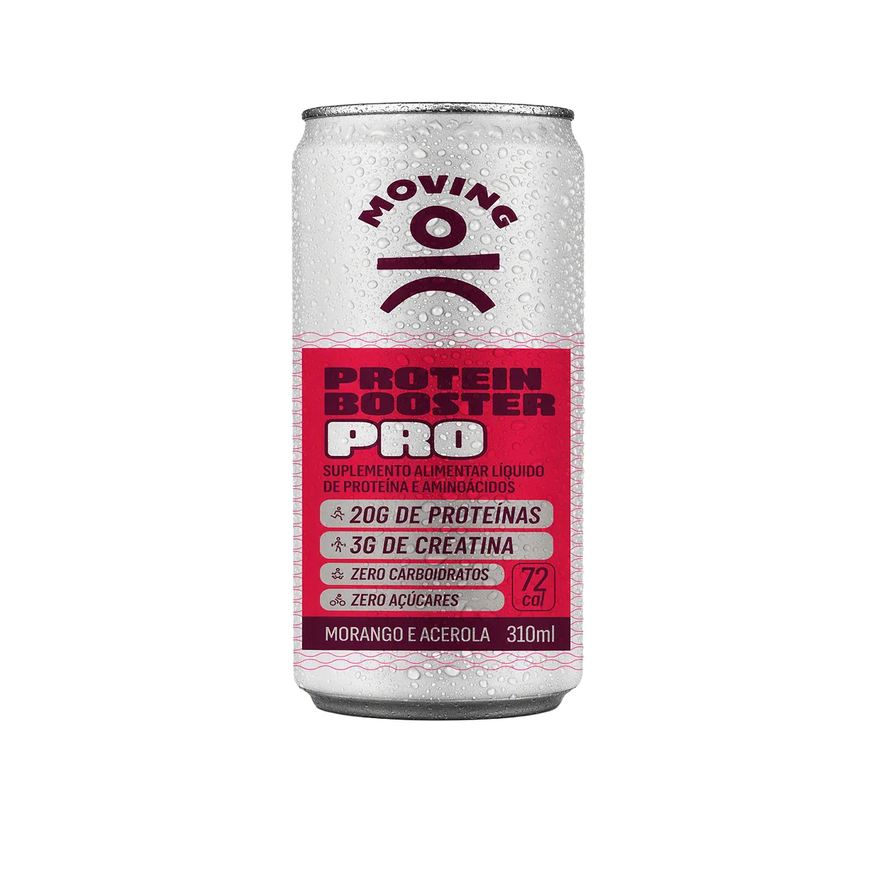 Moving Bebida Proteica Protein Booster Pro Morango e Acerola 310ml