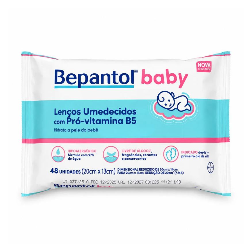 Bepantol Lenço Umedecido Baby 96 Unidades 20cm X 13cm Full