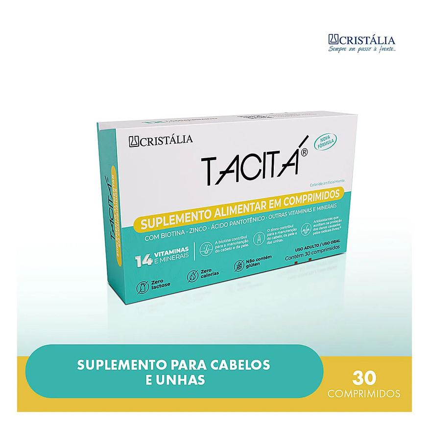 Vitamínico Suplemento Tacitá Unhas e Cabelos - 30 Comprimidos