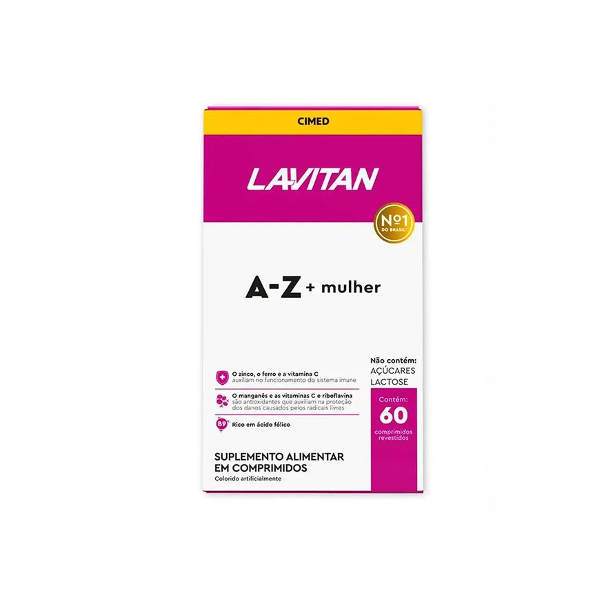 Cimed Suplemento Lavitan A-Z Mulher Multivitamínico com 60 Cápsulas