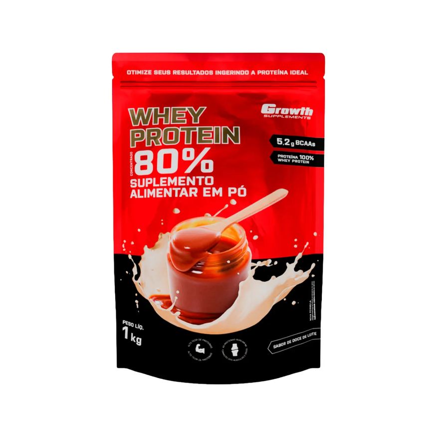 Growth Whey Protein 80% Doce de Leite 1kg