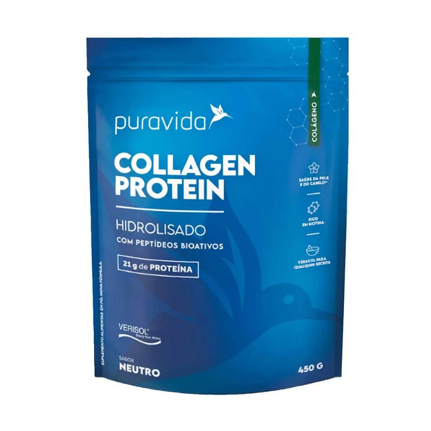 Hidrolisado Colágeno Collagen Protein Puravida Neutro 450g