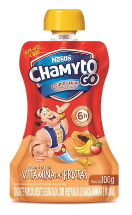 Iogurte Nestlé Parcialmente Desnatado Vitamina De Frutas Chamyto Go Squeeze 100g