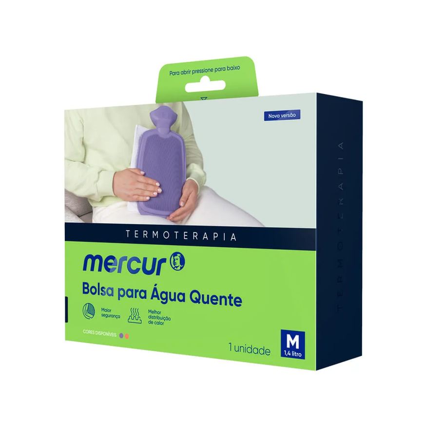 Para Bolsa Agua Quente Mercur Termoterapia M 1,4l Lilas Com 1 Unidade