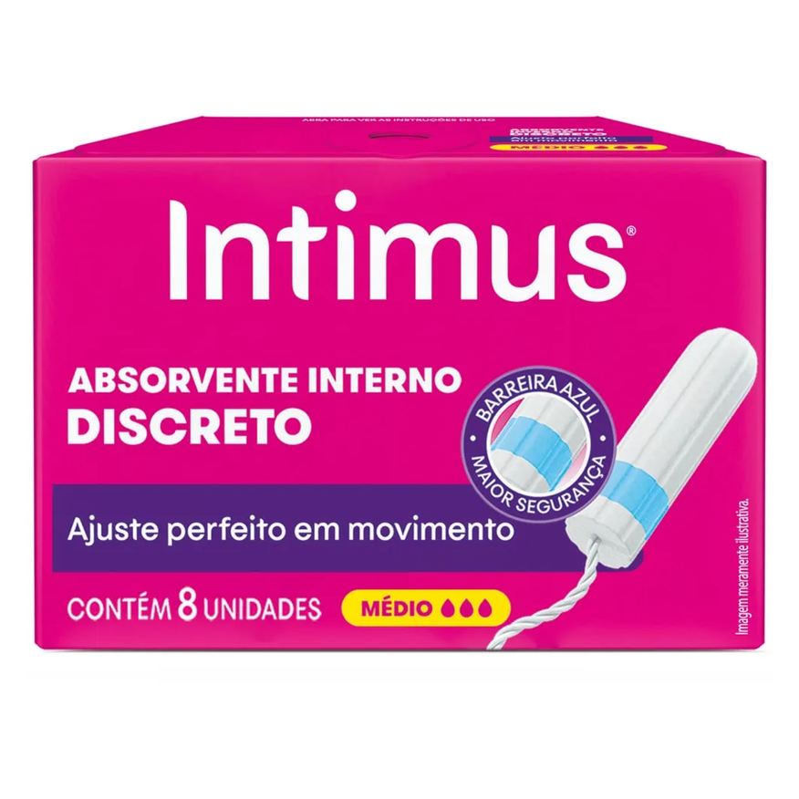 Interno Absorvente Intimus Discreto Médio 8 Unidades