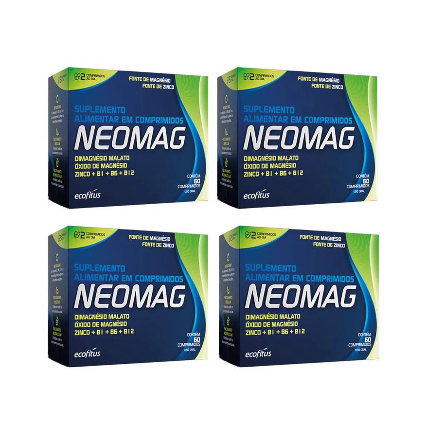 Ecofitus Kit 4 Suplemento Neomag com 60 Comprimidos