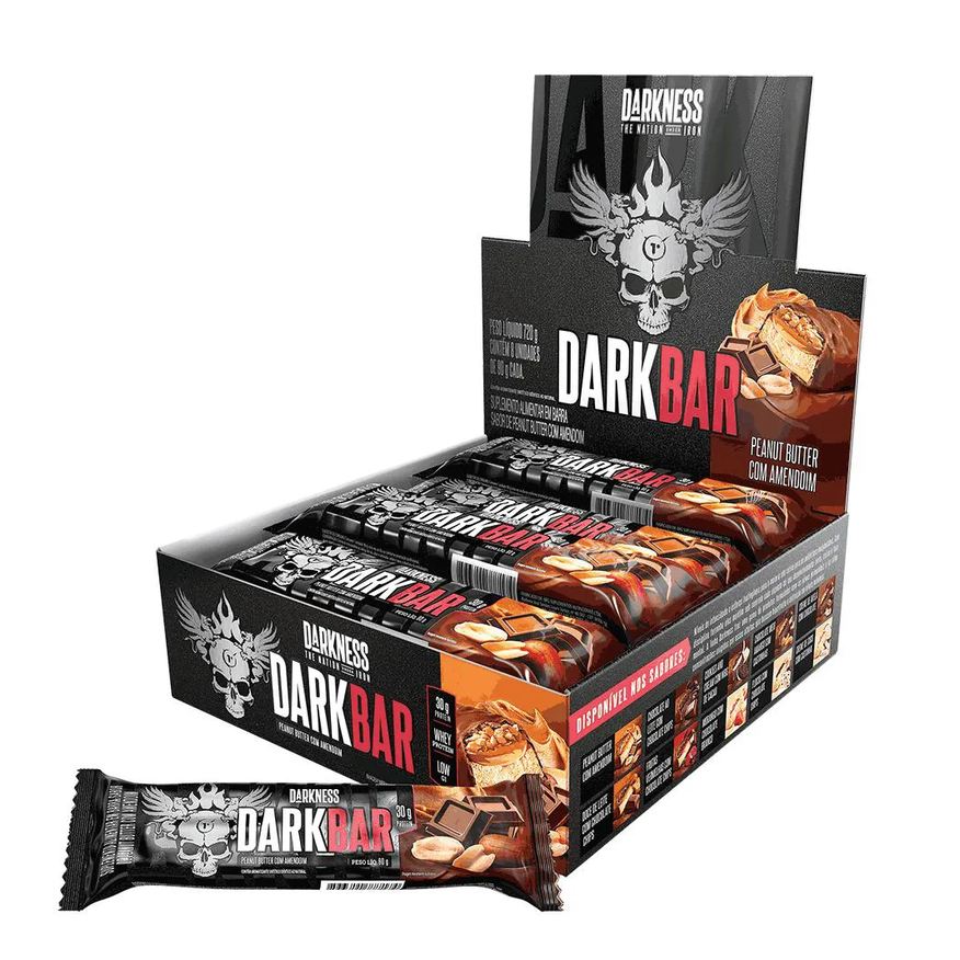 Darkness Dark Bar Peanut Butter 8 Unidades