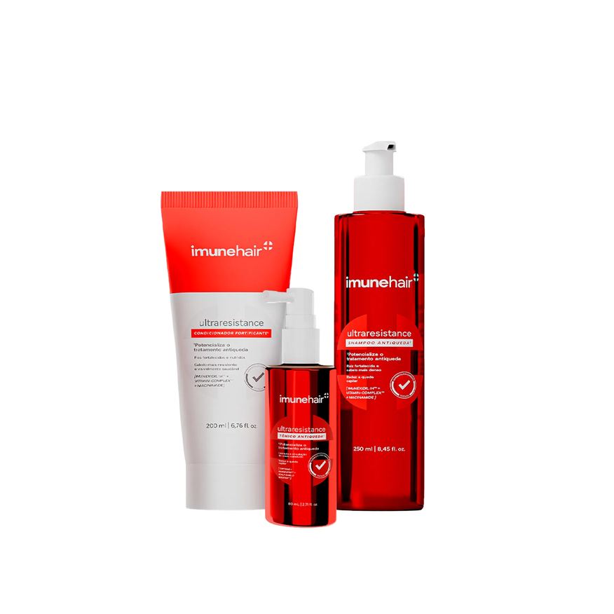 ImuneHair Kit Antiqueda Ultraresistance Shampoo 250ml + Condicionador 200ml + Tônico Capilar 60ml