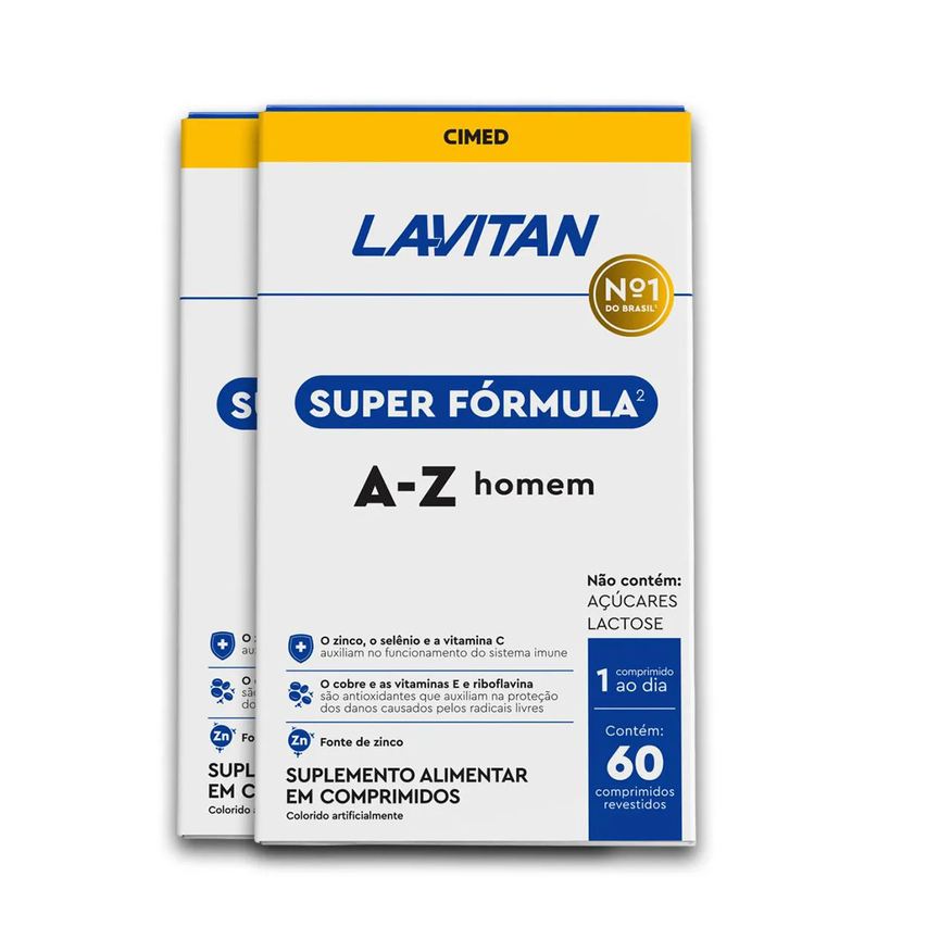 Lavitan Kit 2 Multivitamínico Homem 60 Comprimidos