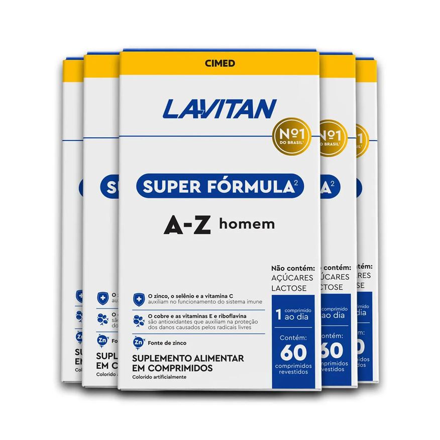Lavitan Kit 5 Multivitamínico Homem 60 Comprimidos