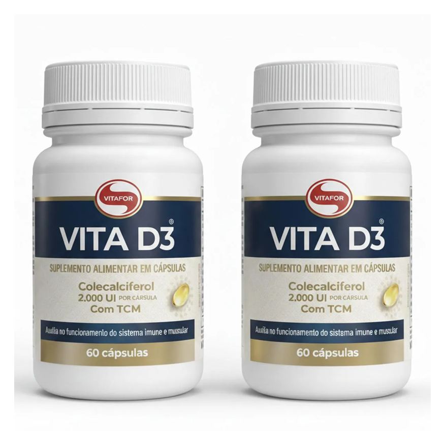 Vitafor Kit 2 Vita D3 60 Capsulas