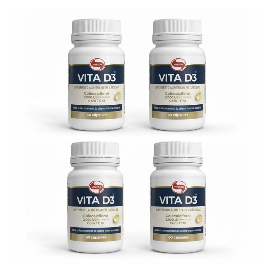 Vitafor Kit 4 Vita D3 60 Capsulas