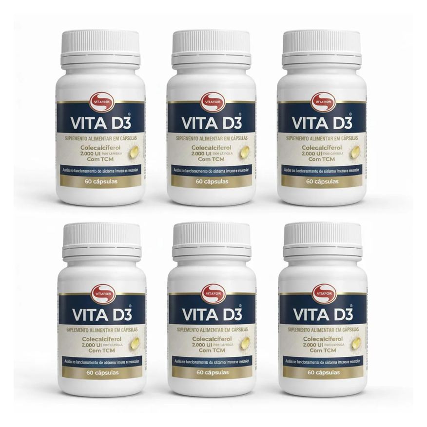Vitafor Kit 6 Vita D3 60 Capsulas